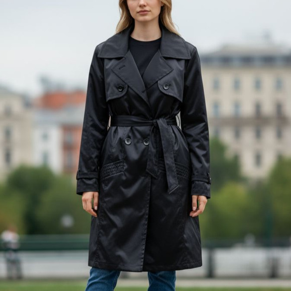 NWT Apt 9 Black Outdoor Coat Large Jacket - Picture 1 of 8